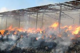 В селе Криулино сгорело 7 тонн сена